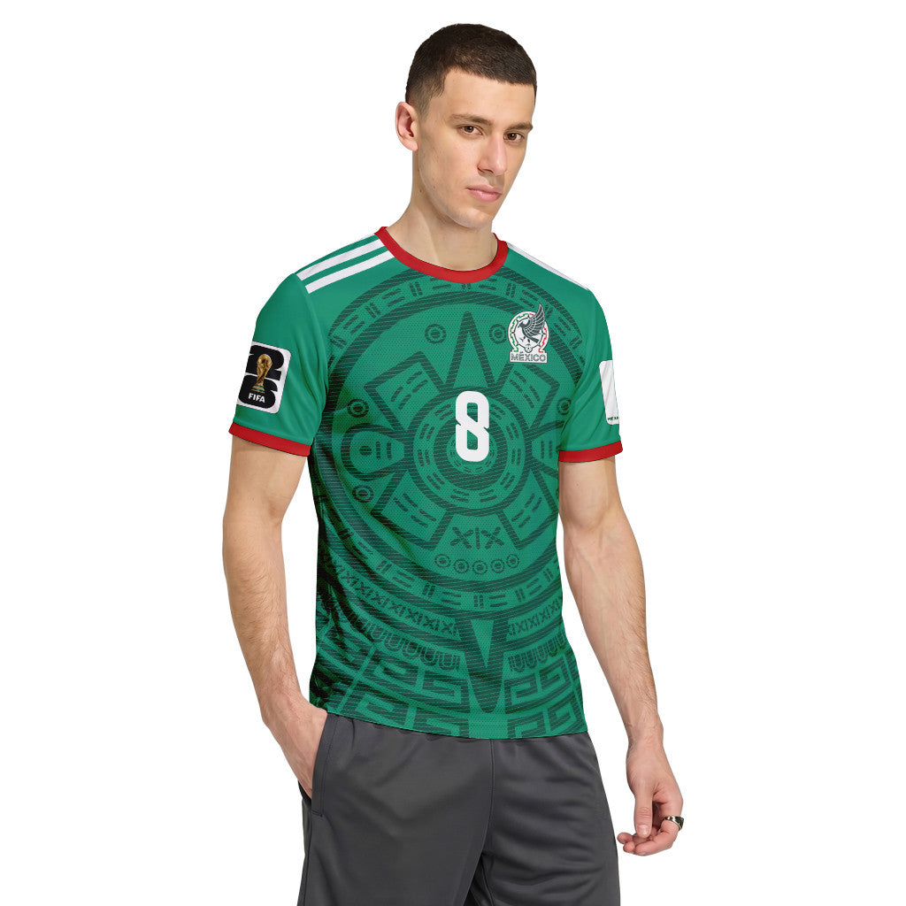 Carlos Rodr?guez 8 AOP T-Shirt 2026 World Cup Mexico Home