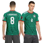 Carlos Rodr?guez 8 AOP T-Shirt 2026 World Cup Mexico Home