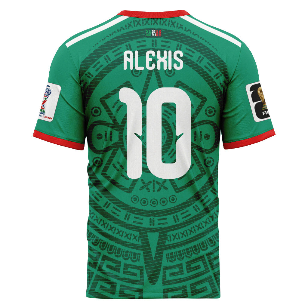 Alexis Vega 10 AOP T-Shirt 2026 World Cup Mexico Home