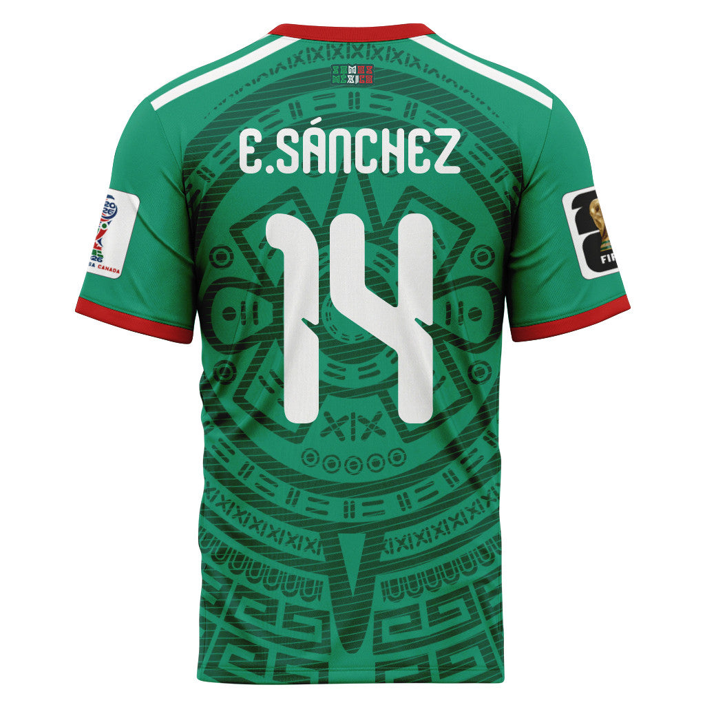 Erick S?nchez 14 AOP T-Shirt 2026 World Cup Mexico Home