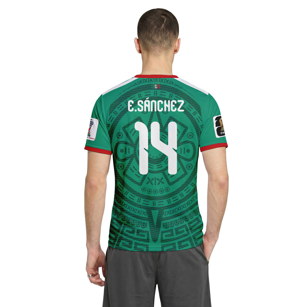 Erick S?nchez 14 AOP T-Shirt 2026 World Cup Mexico Home