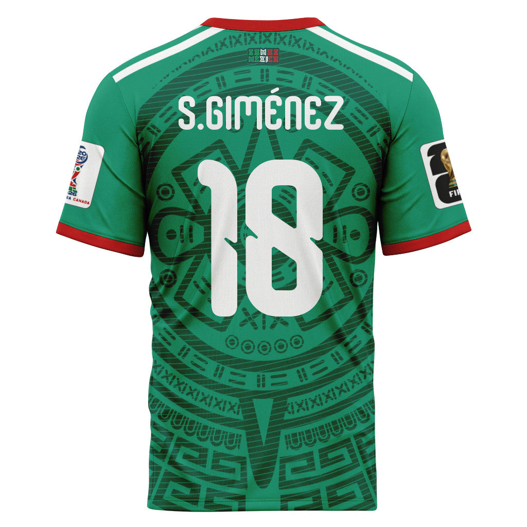 Santiago Gim?nez 18 AOP T-Shirt 2026 World Cup Mexico Home