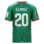 Diego Lainez 20 AOP T-Shirt 2026 World Cup Mexico Home