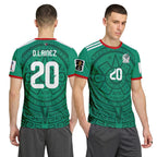 Diego Lainez 20 AOP T-Shirt 2026 World Cup Mexico Home