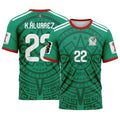 Kevin ?lvarez 22 AOP T-Shirt 2026 World Cup Mexico Home