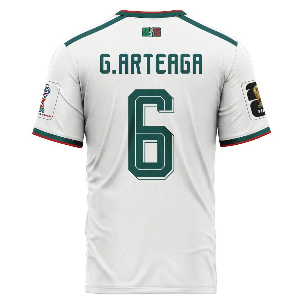 Gerardo Arteaga 6 AOP T-Shirt 2026 World Cup Mexico Away