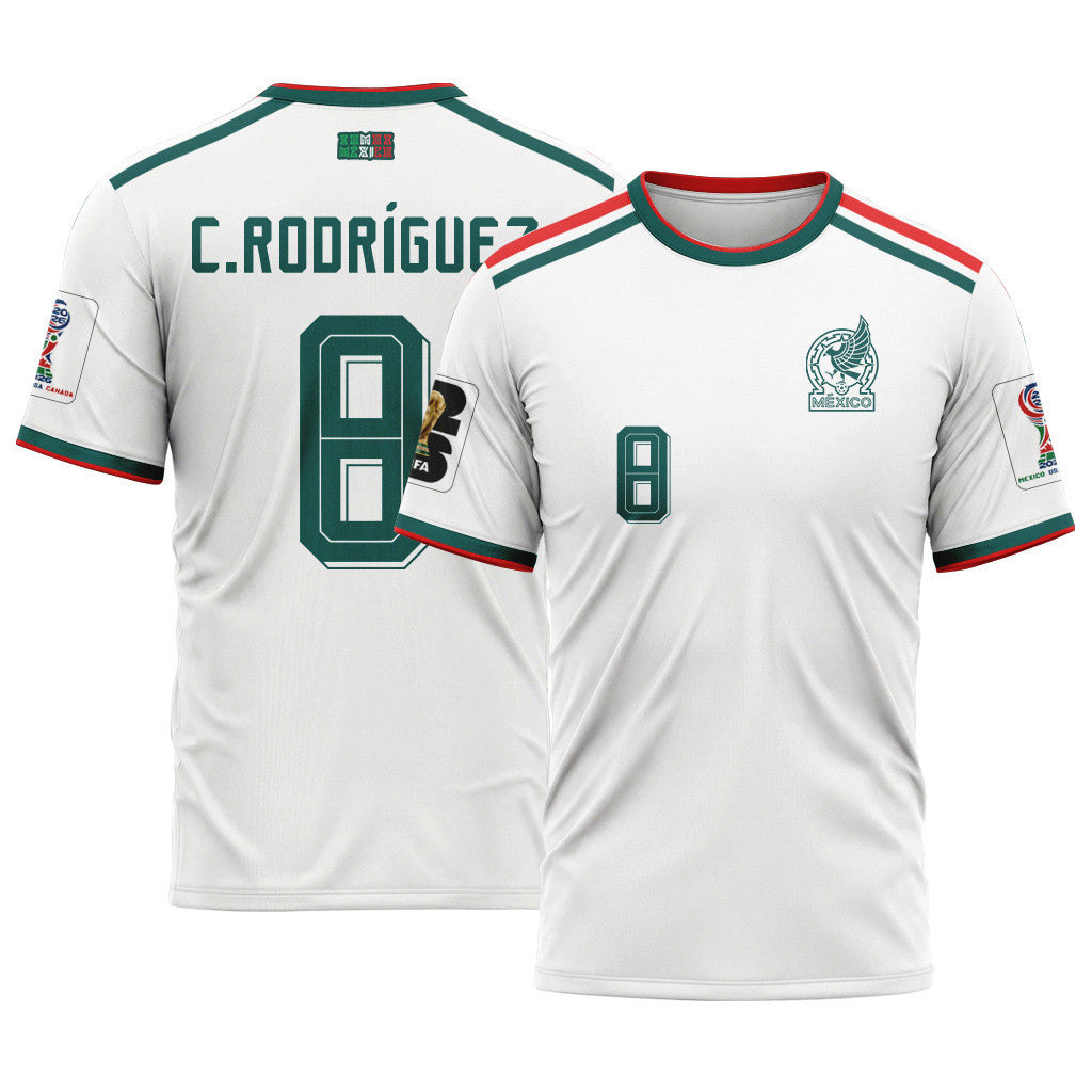 Carlos Rodr?guez 8 AOP T-Shirt 2026 World Cup Mexico Away