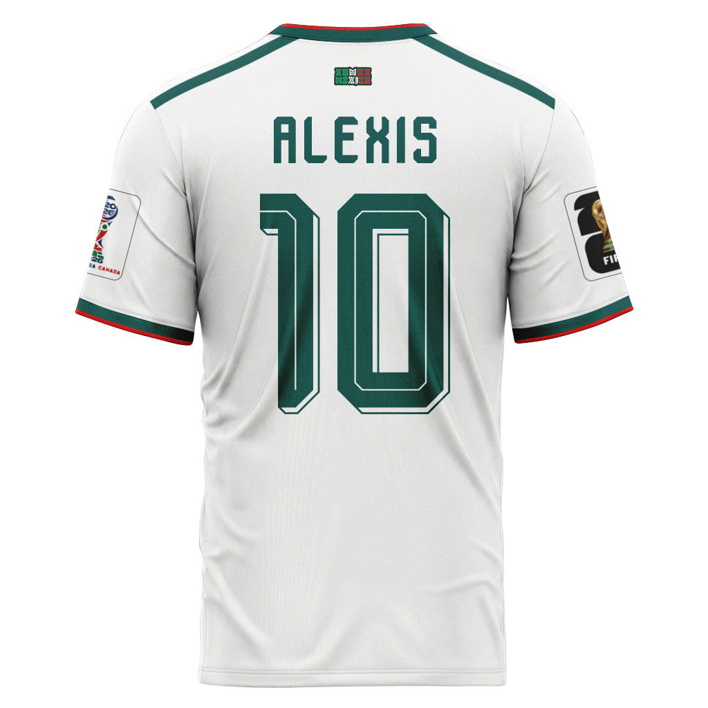 Alexis Vega 10 AOP T-Shirt 2026 World Cup Mexico Away