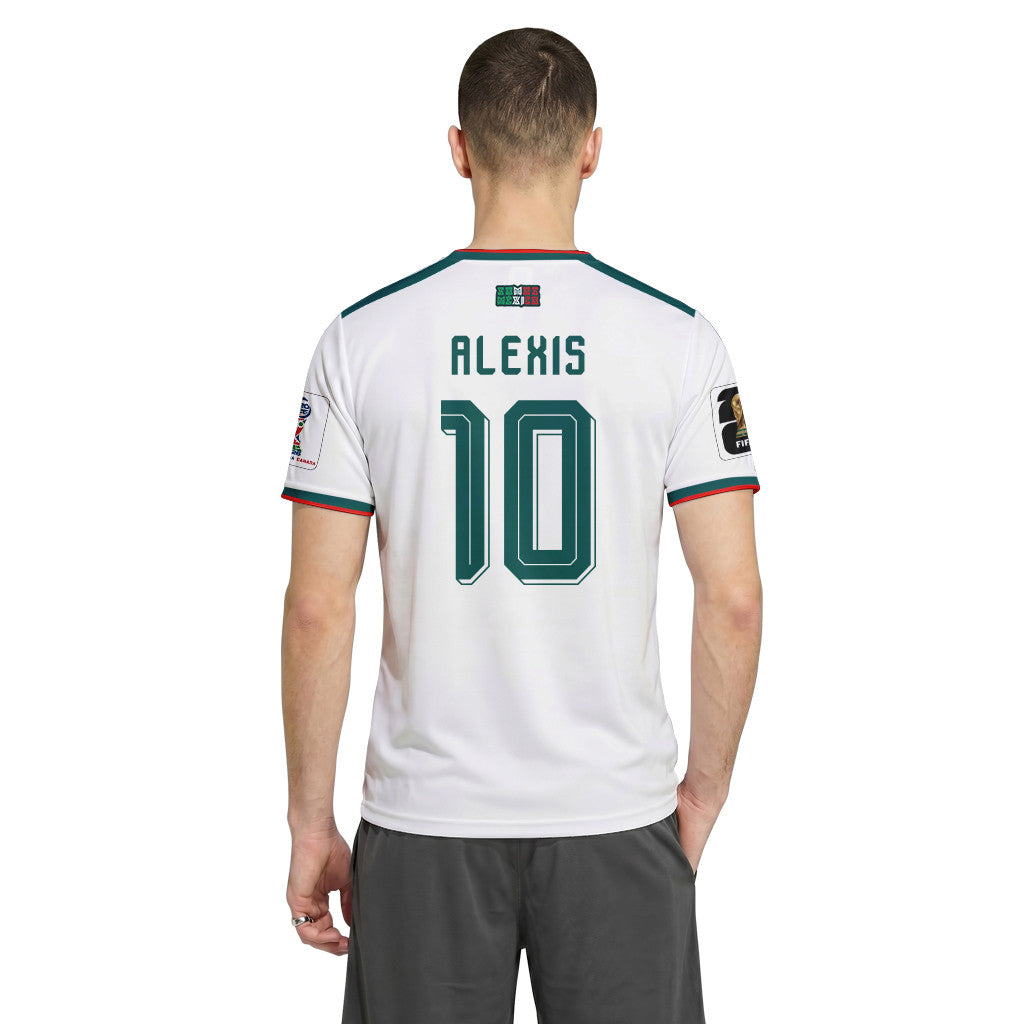 Alexis Vega 10 AOP T-Shirt 2026 World Cup Mexico Away