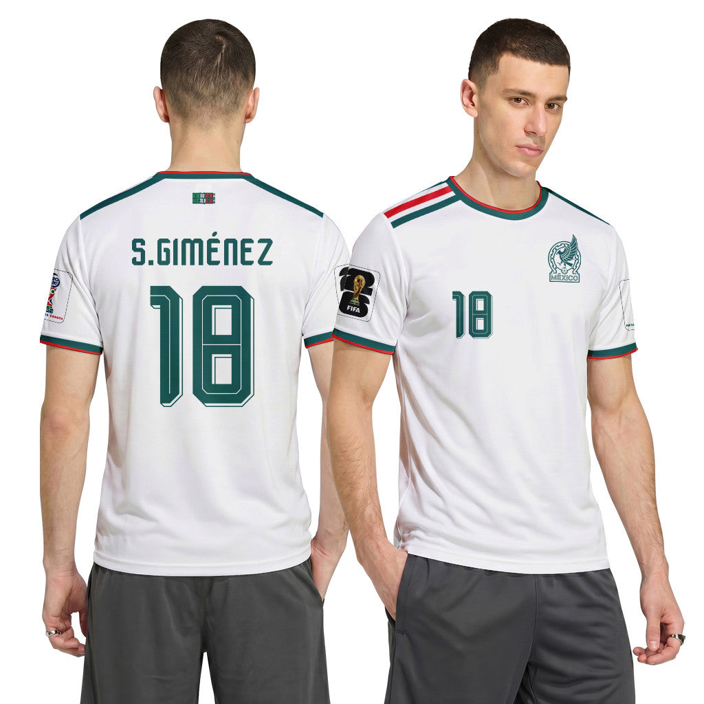 Santiago Gim?nez 18 AOP T-Shirt 2026 World Cup Mexico Away