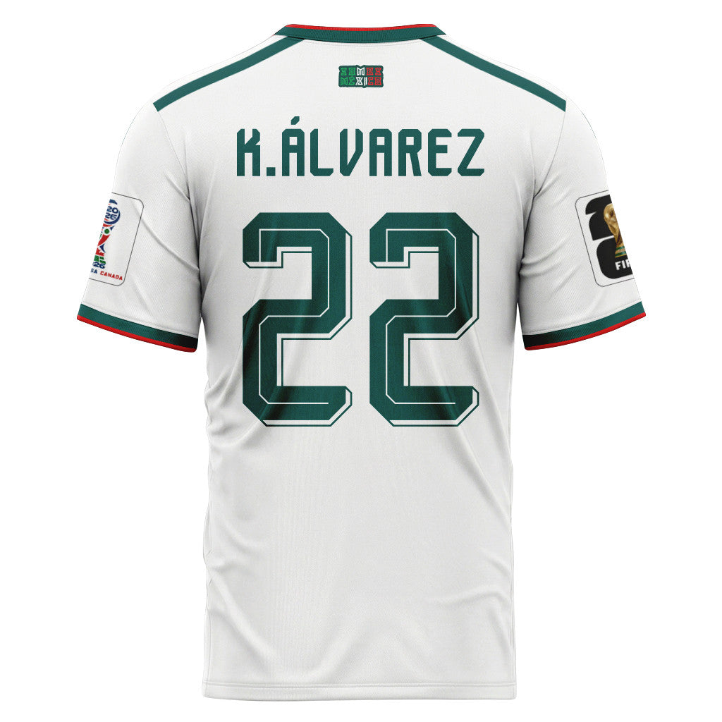 Kevin ?lvarez 22 AOP T-Shirt 2026 World Cup Mexico Away