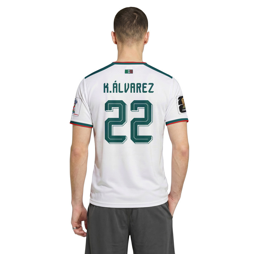 Kevin ?lvarez 22 AOP T-Shirt 2026 World Cup Mexico Away