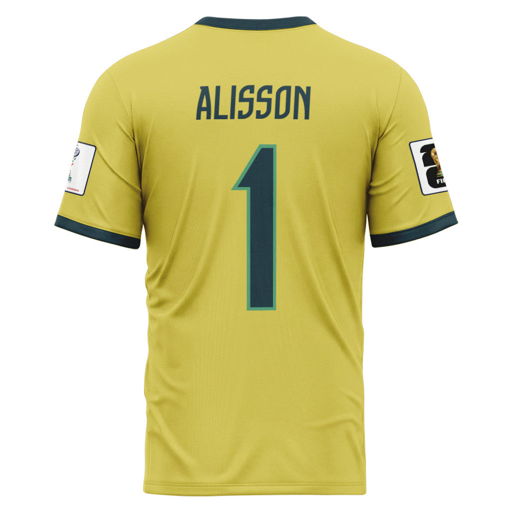 Alisson 1 2026 World Cup Brazil Home AOP T-Shirt
