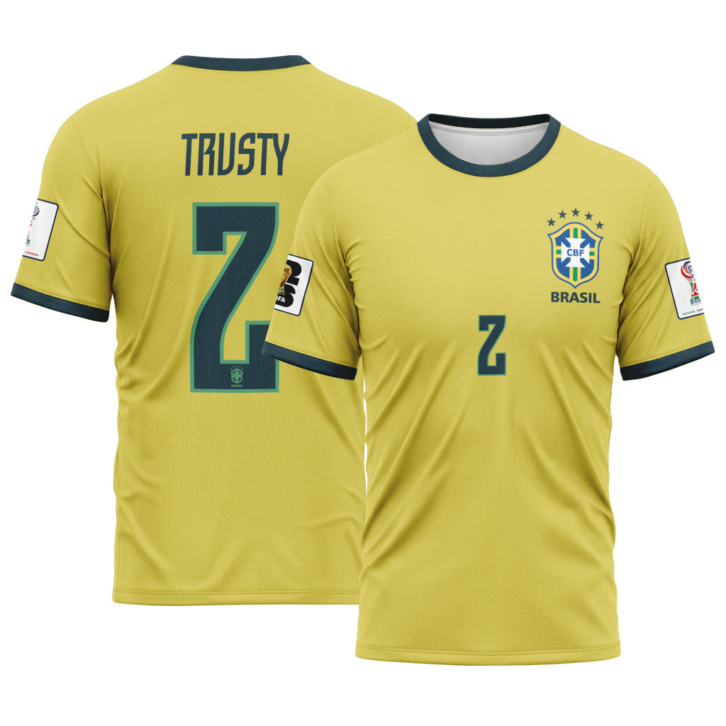 Danilo 2 2026 World Cup Brazil Home AOP T-Shirt