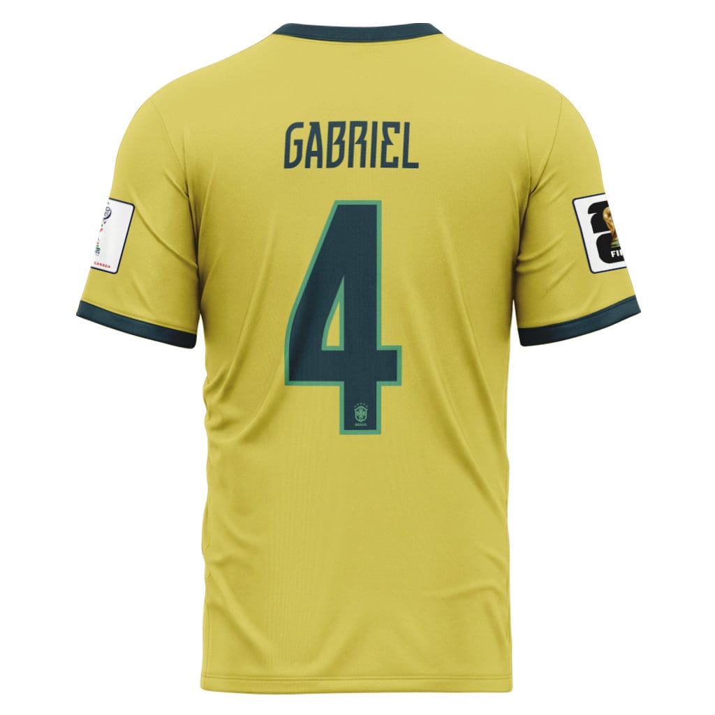 Gabriel 4 2026 World Cup Brazil Home AOP T-Shirt