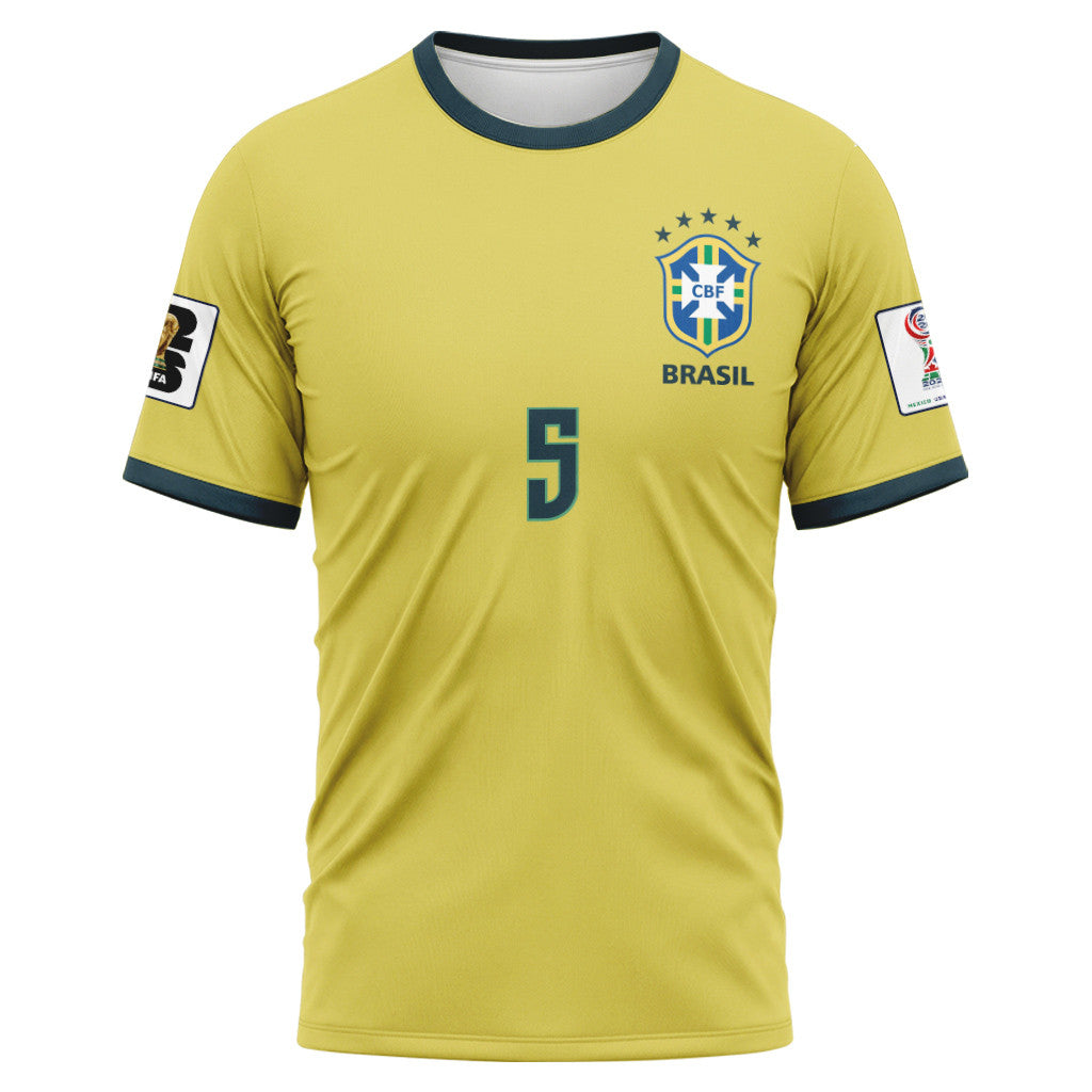Casemiro 5 2026 World Cup Brazil Home AOP T-Shirt