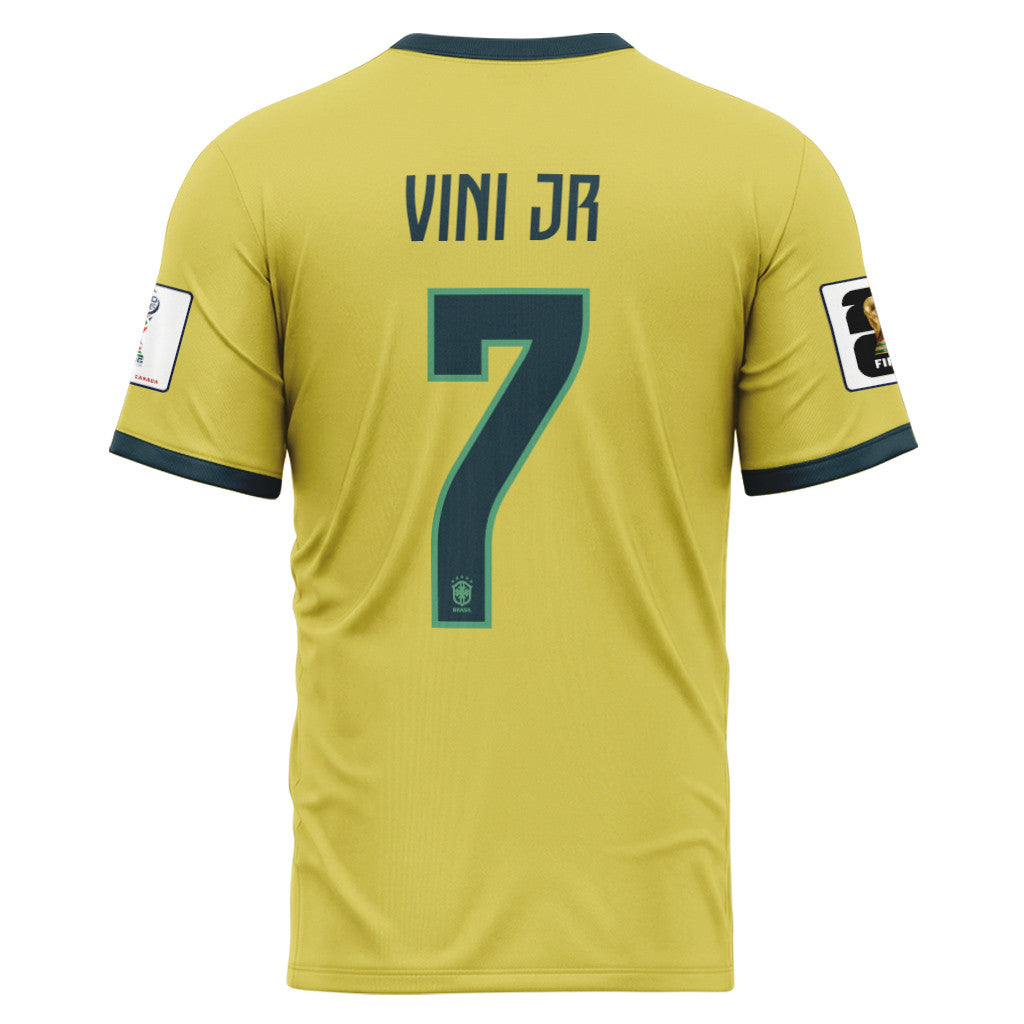 Vini Jr 7 2026 World Cup Brazil Home AOP T-Shirt