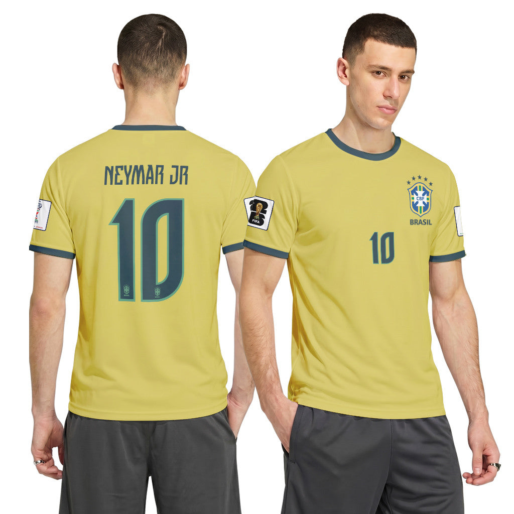 Neymar Jr 10 2026 World Cup Brazil Home AOP T-Shirt