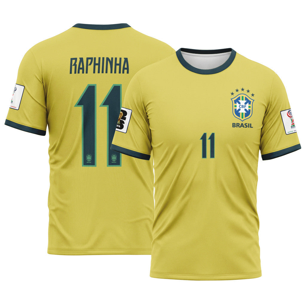 Raphinha 11 2026 World Cup Brazil Home AOP T-Shirt