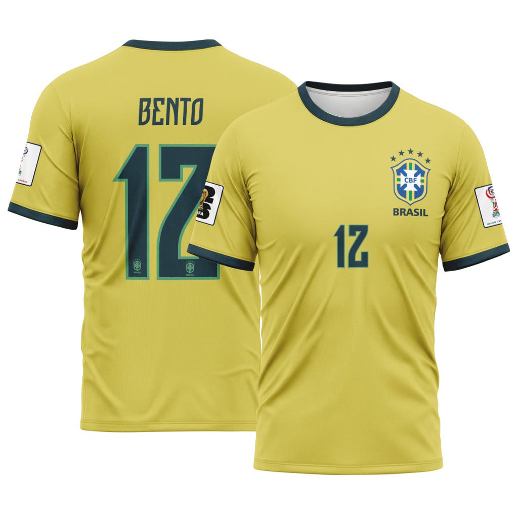 Bento 12 2026 World Cup Brazil Home AOP T-Shirt