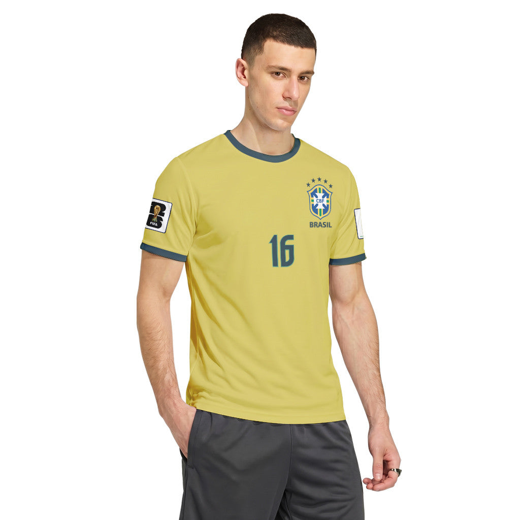 Renan Lodi 16 2026 World Cup Brazil Home AOP T-Shirt