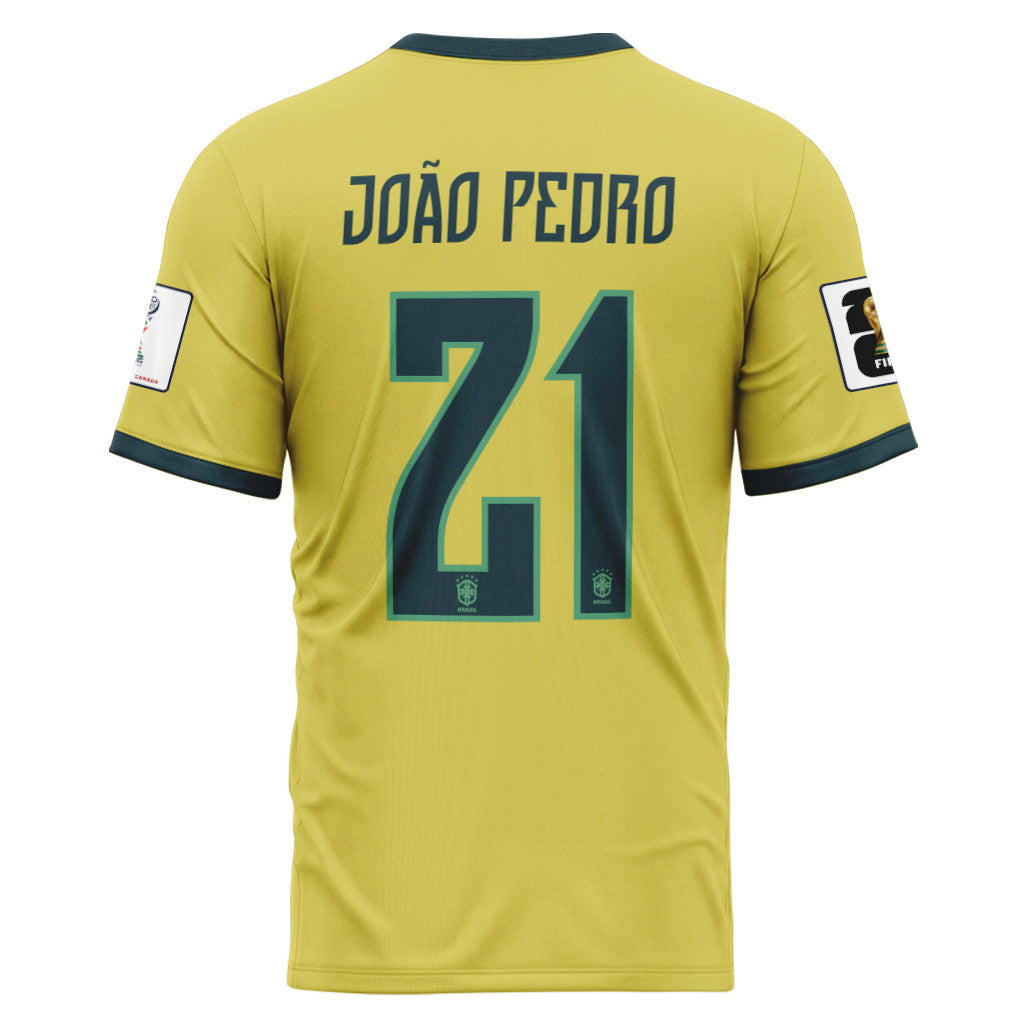 Jo?o Pedro 21 2026 World Cup Brazil Home AOP T-Shirt