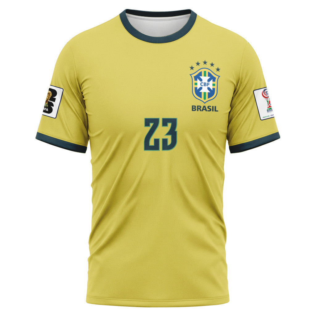Ederson 23 2026 World Cup Brazil Home AOP T-Shirt