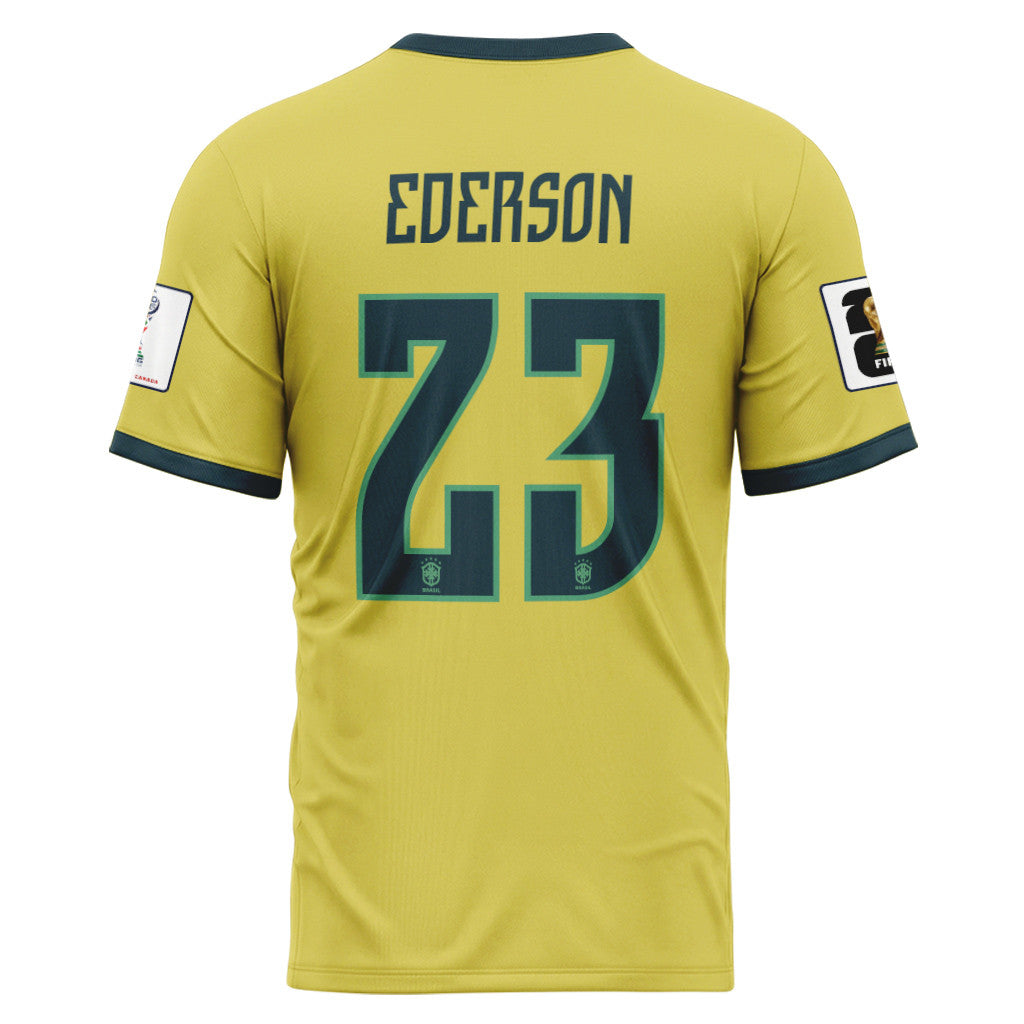 Ederson 23 2026 World Cup Brazil Home AOP T-Shirt