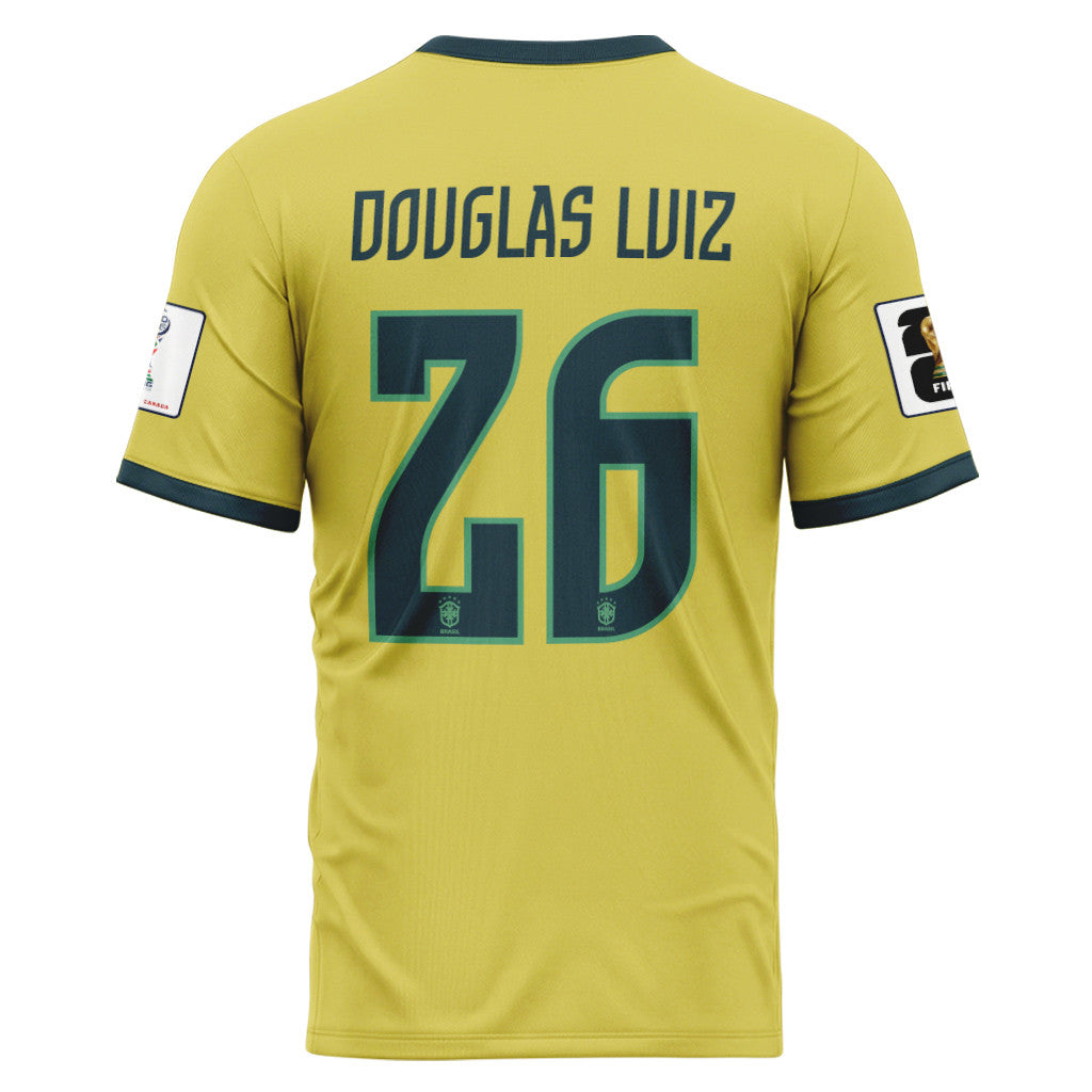 Douglas Luiz 26 2026 World Cup Brazil Home AOP T-Shirt