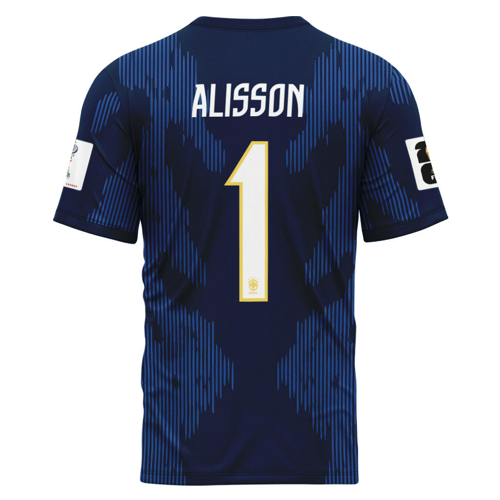 Alisson 1 AOP T-Shirt 2026 World Cup Brazil Away