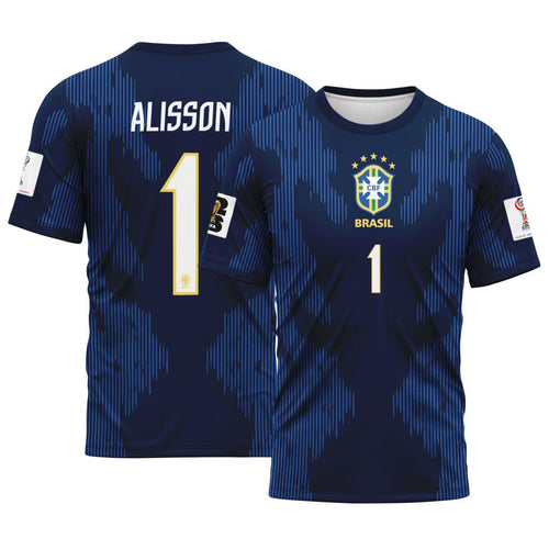 Alisson 1 AOP T-Shirt 2026 World Cup Brazil Away