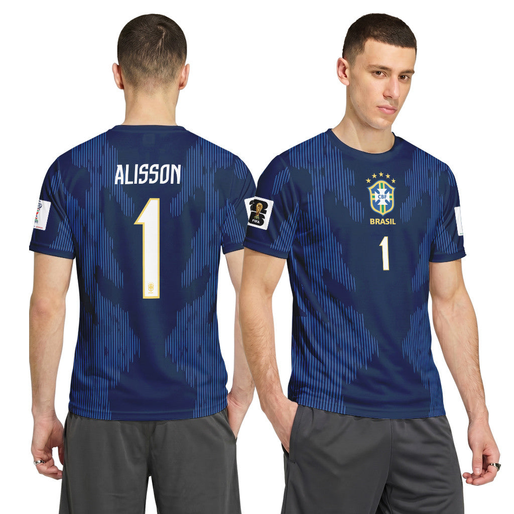 Alisson 1 AOP T-Shirt 2026 World Cup Brazil Away