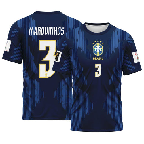 Marquinhos 3 AOP T-Shirt 2026 World Cup Brazil Away