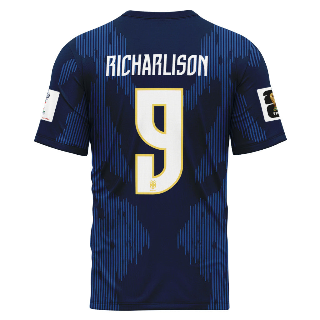 Richarlison 9 AOP T-Shirt 2026 World Cup Brazil Away