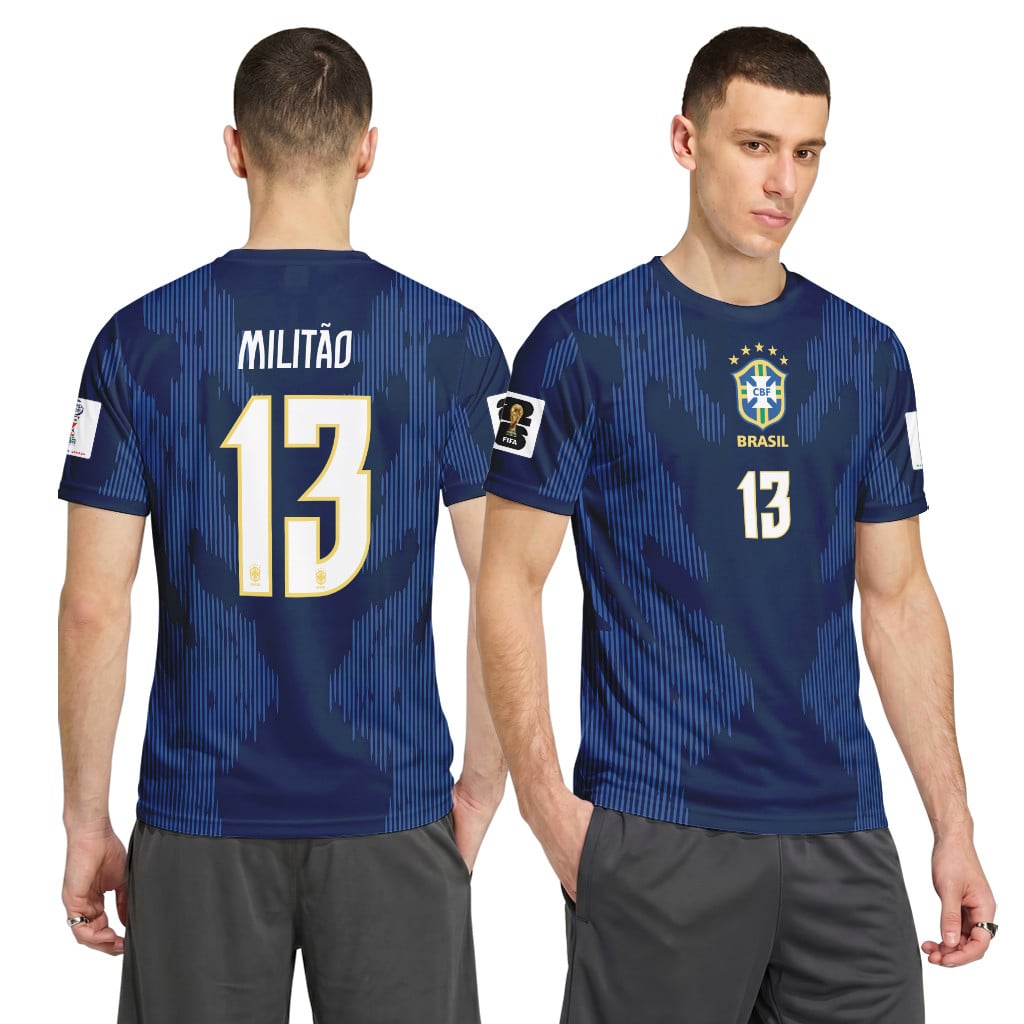 Milit?o 13 AOP T-Shirt 2026 World Cup Brazil Away