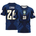 Cunha 20 AOP T-Shirt 2026 World Cup Brazil Away