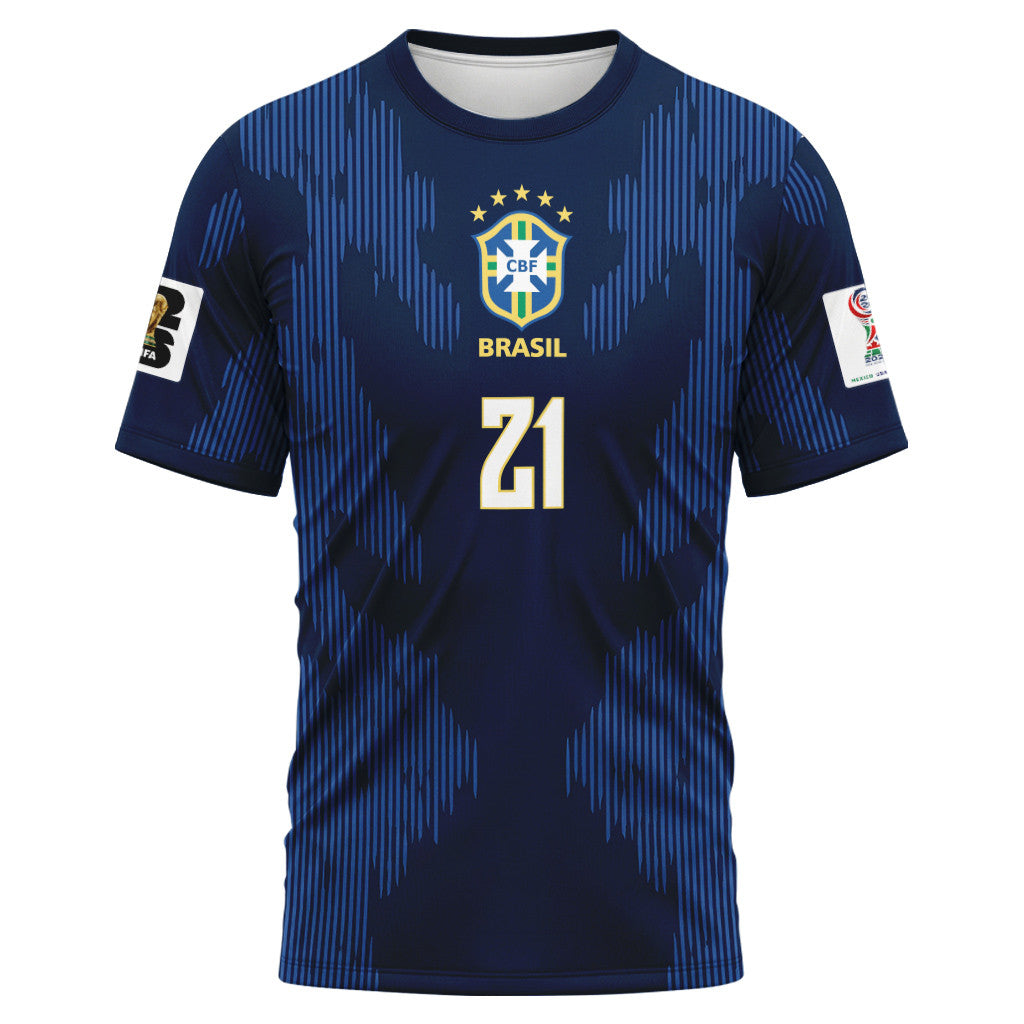 Jo?o Pedro 21 AOP T-Shirt 2026 World Cup Brazil Away