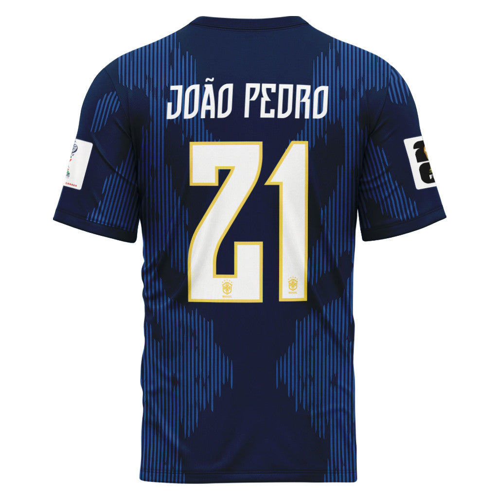 Jo?o Pedro 21 AOP T-Shirt 2026 World Cup Brazil Away
