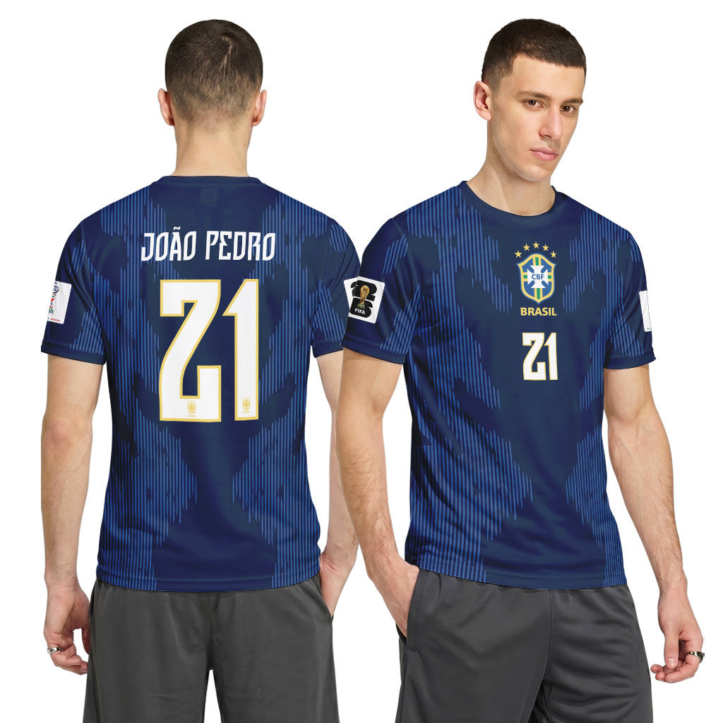 Jo?o Pedro 21 AOP T-Shirt 2026 World Cup Brazil Away
