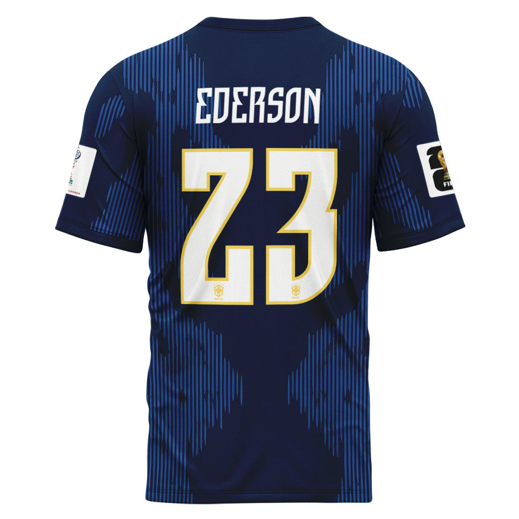 Ederson 23 AOP T-Shirt 2026 World Cup Brazil Away