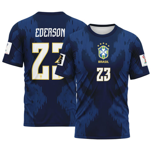 Ederson 23 AOP T-Shirt 2026 World Cup Brazil Away