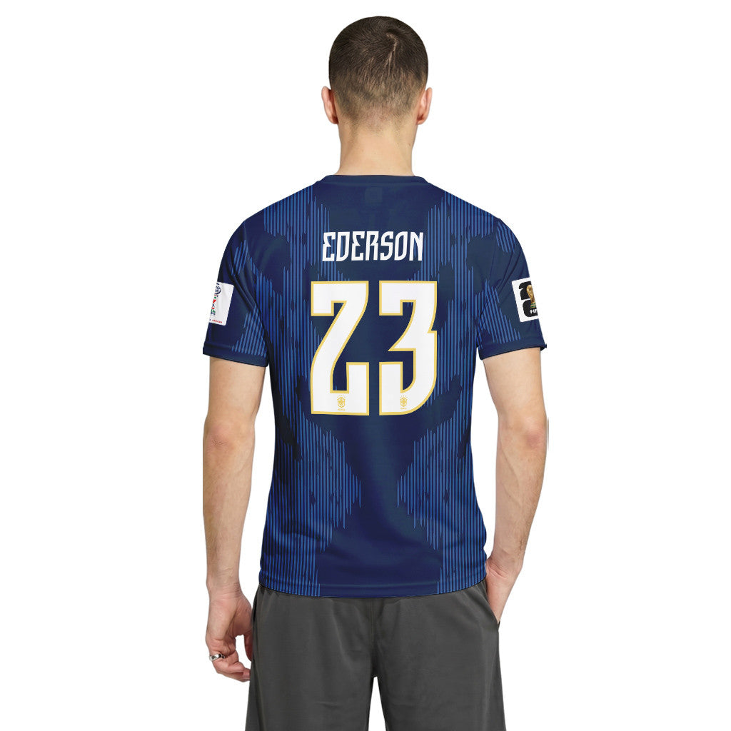 Ederson 23 AOP T-Shirt 2026 World Cup Brazil Away