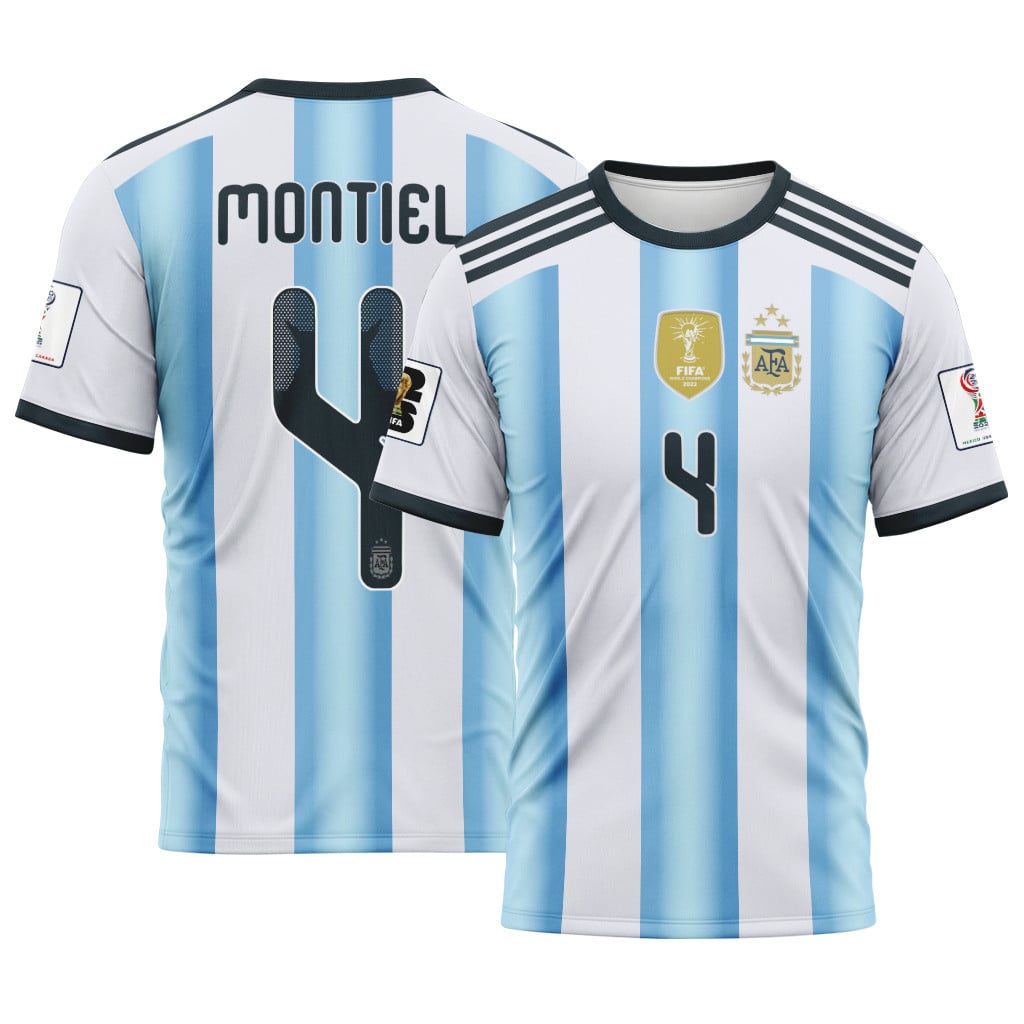 Montiel 4 AOP T-Shirt 2026 World Cup Argentina Home