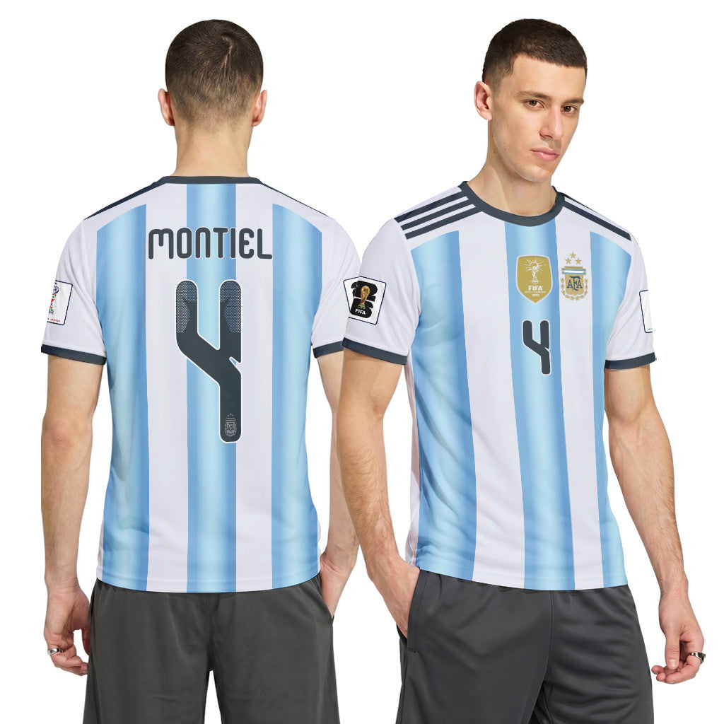 Montiel 4 AOP T-Shirt 2026 World Cup Argentina Home