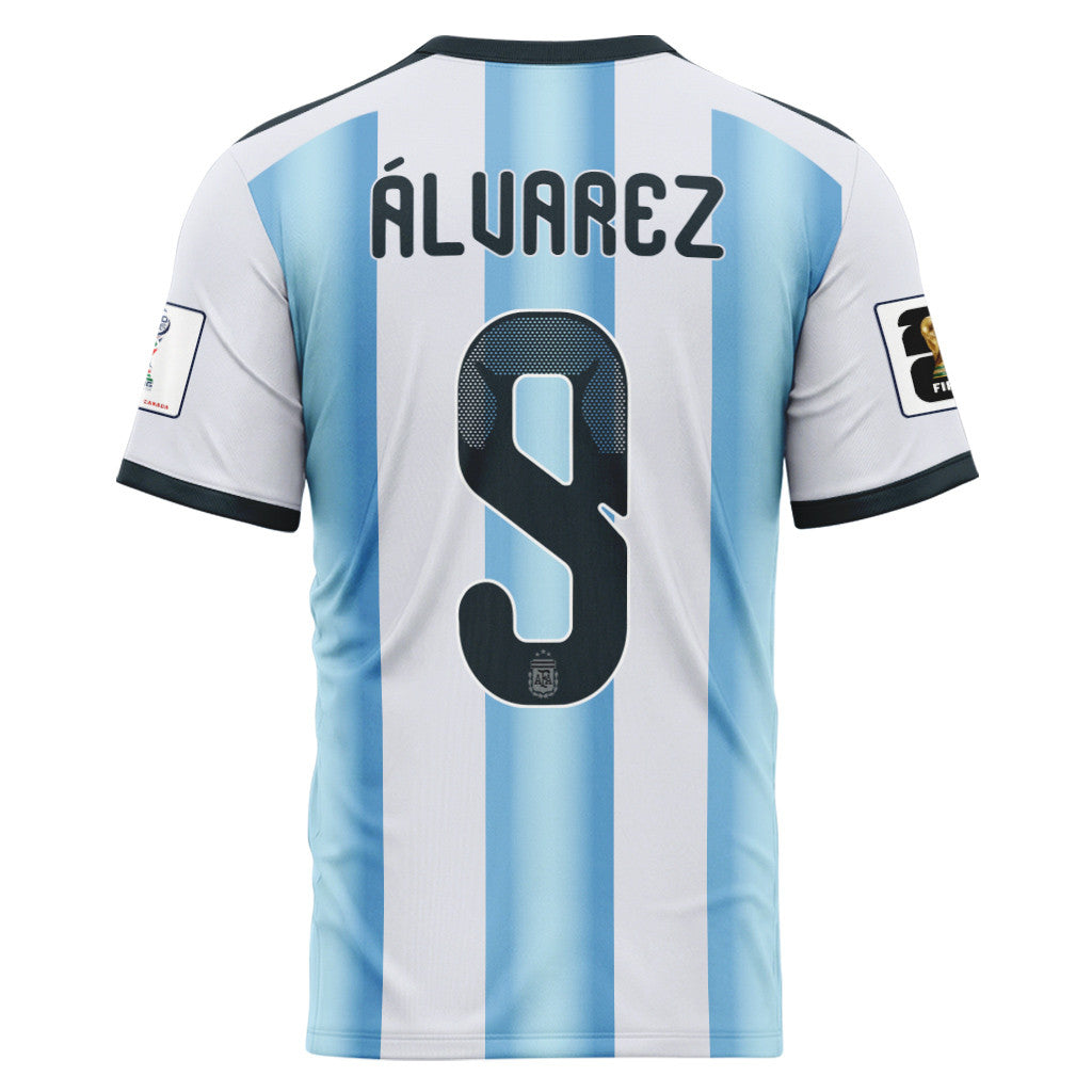 Alvarez 9 AOP T-Shirt 2026 World Cup Argentina Home