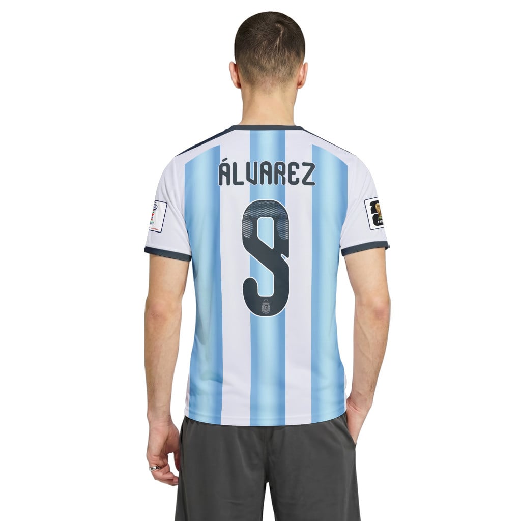 Alvarez 9 AOP T-Shirt 2026 World Cup Argentina Home