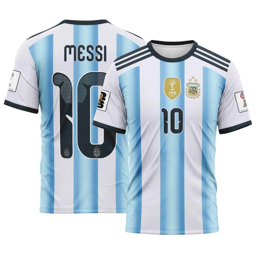 Messi 10 2026 World Cup Argentina Home AOP T-Shirt