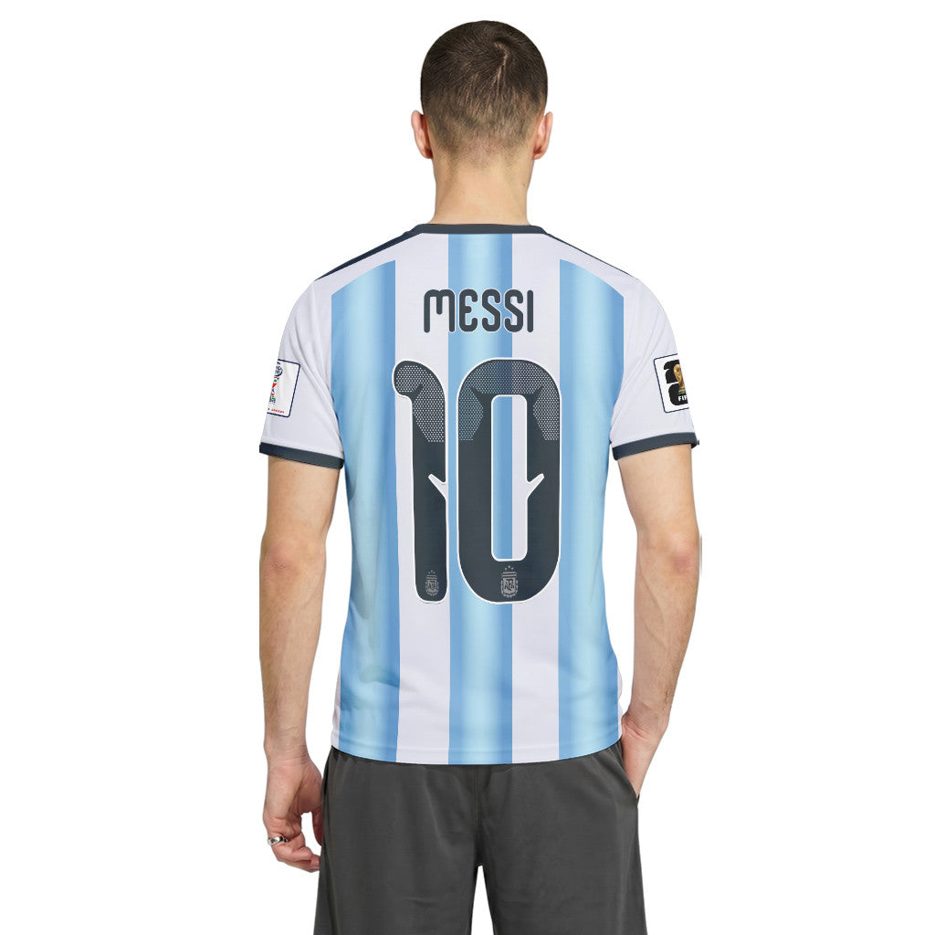 Messi 10 2026 World Cup Argentina Home AOP T-Shirt