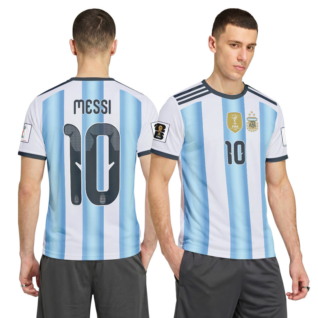 Messi 10 2026 World Cup Argentina Home AOP T-Shirt