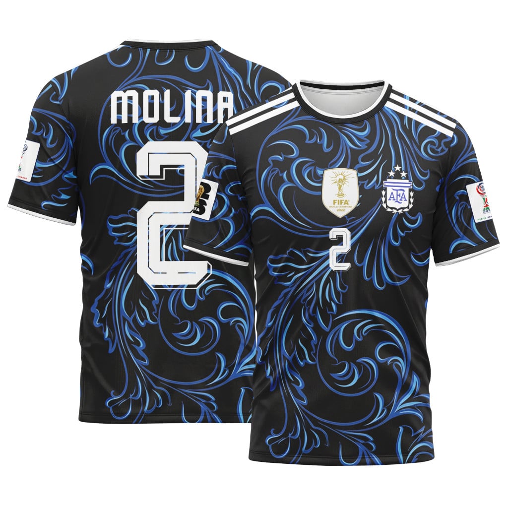 Molina 2 2026 World Cup Argentina Away AOP T-Shirt
